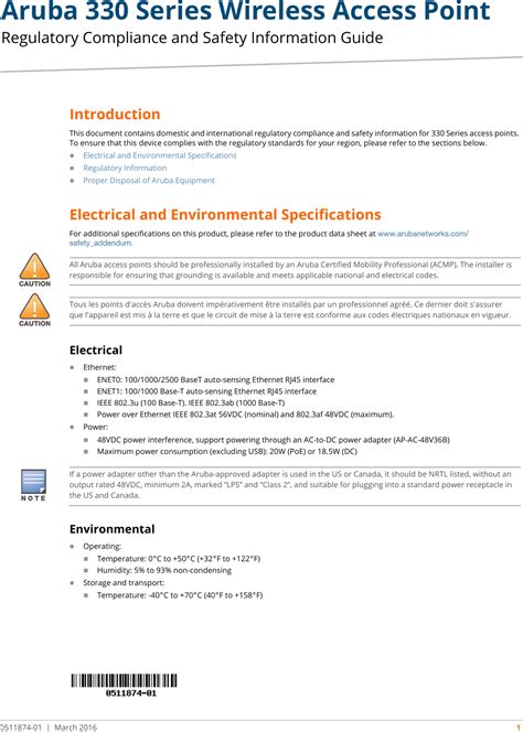 Aruba 330 manual